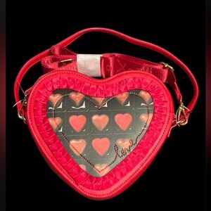 NWT•Betsey Johnson Heart Shaped Candy Box Crossbody